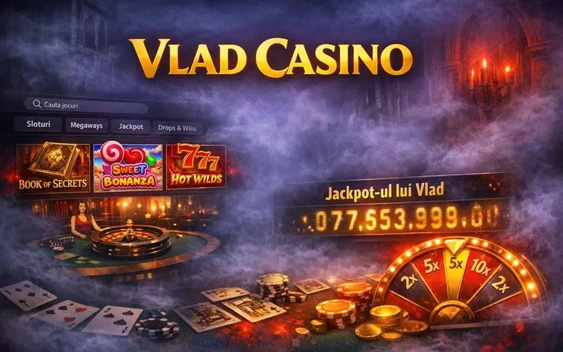 Vlad Casino games catalog hero banner