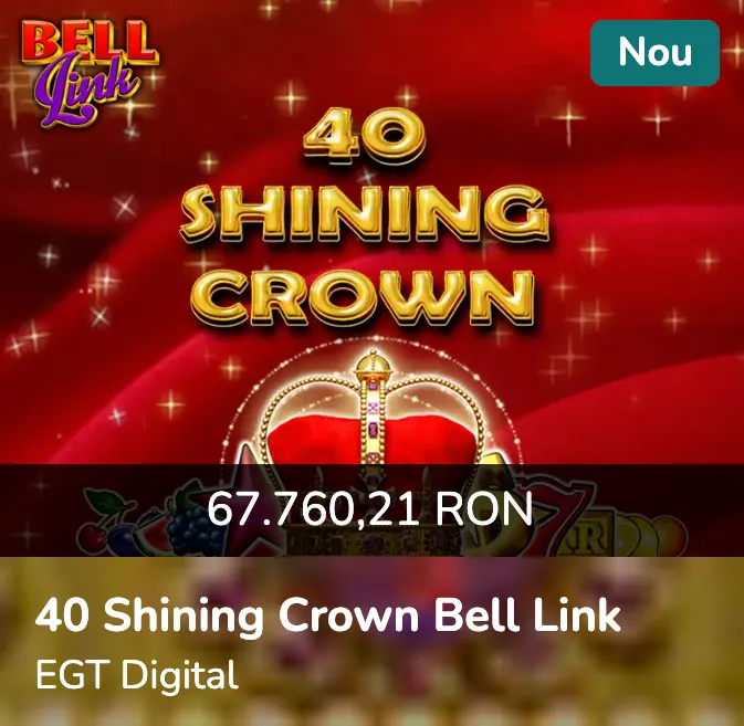 40 Shining Crown Bell Link jackpot tile