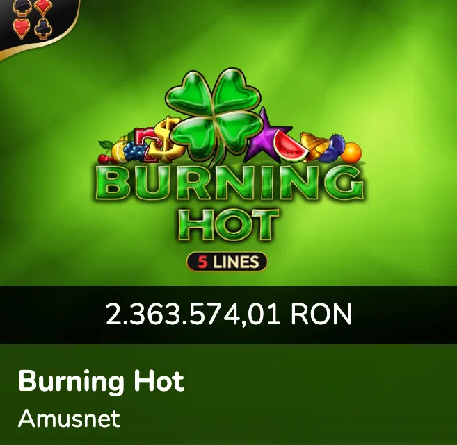 Burning Hot slot by Amusnet