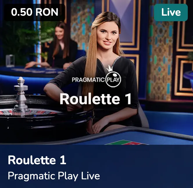 Pragmatic Play Live roulette tile with RON minimum bet