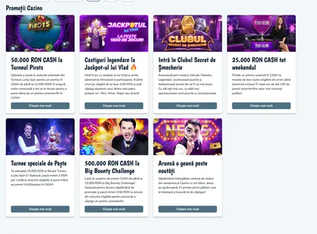 Vlad Cazino promotions grid: tournaments, jackpot, loyalty club
